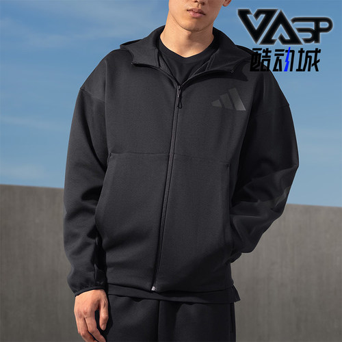 阿迪达斯男士款连帽休闲宽松外套