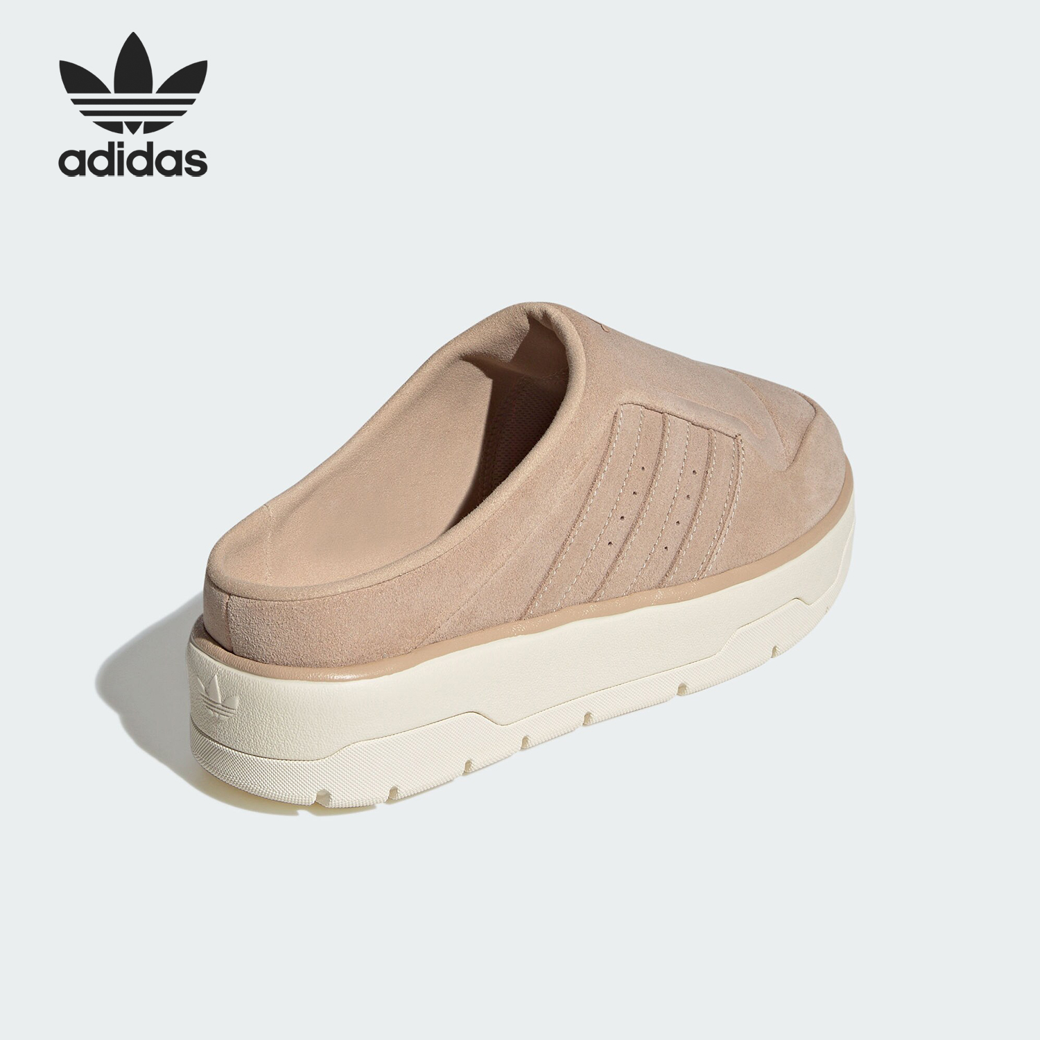 Adidas/阿迪达斯正品三叶草女士经典休闲拖鞋穆勒鞋JH9608