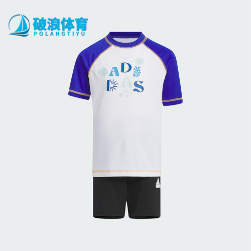 阿迪达斯小童圆领宽松短袖套装I