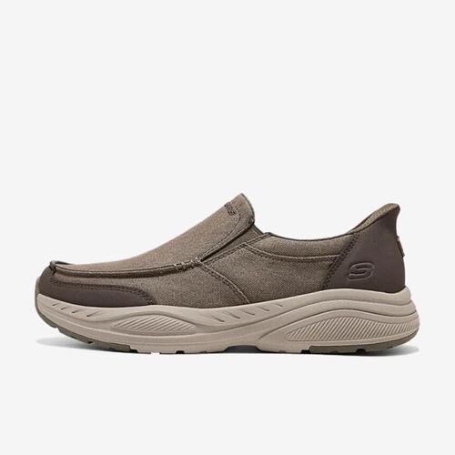 Skechers斯凯奇正品Slip Ins男款耐磨潮流日常休闲鞋205803-BRN