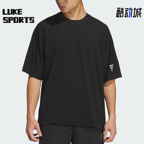 Adidas/阿迪达斯正品2025夏季款男士运动宽松针织透气短袖KH1473