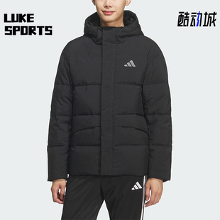 休闲连帽运动耐穿羽绒服KQ5519 LINEAR男士 Adidas 阿迪达斯正品