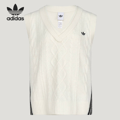 Adidas/阿迪达斯官方正品三叶草女士针织亲肤宽松背心马甲KS5311