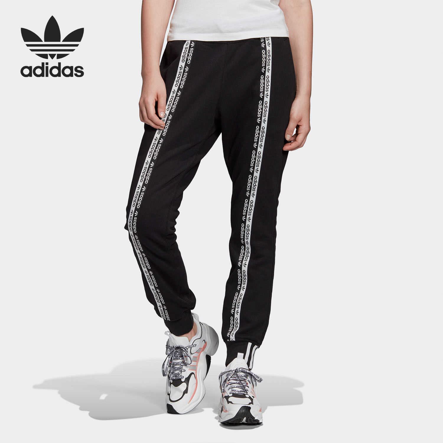 Adidas/阿迪达斯正品春三叶草 CUFF PANT 女子运动裤 FM4385