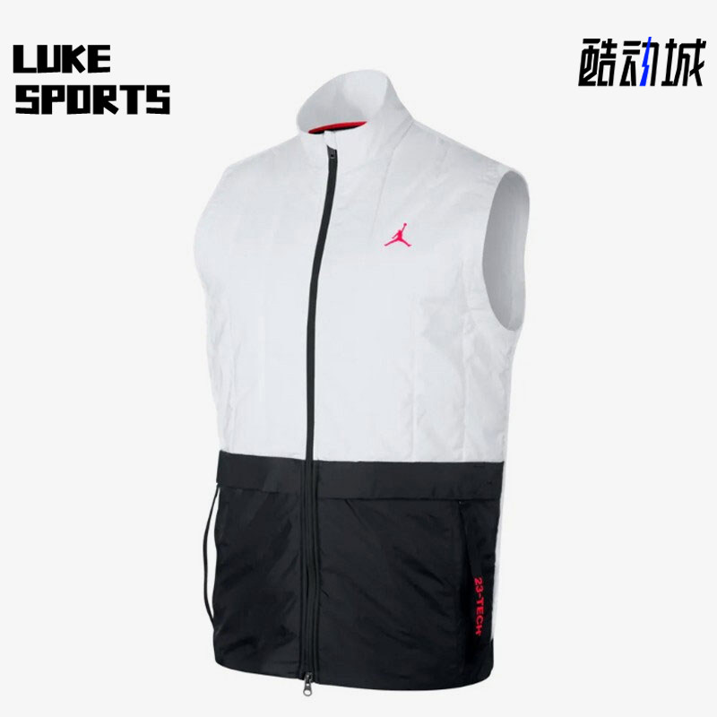 Nike/耐克正品Jordan 男士时尚运动拉链机织经典棉马甲AJ1057-100