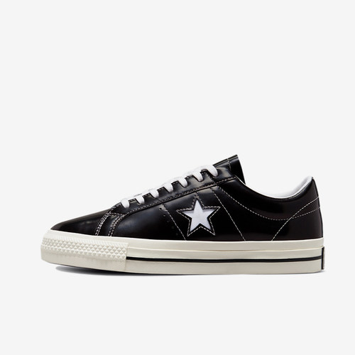 Converse匡威正品潮流男女复古漆皮亮面黑色低帮休闲板鞋171588C