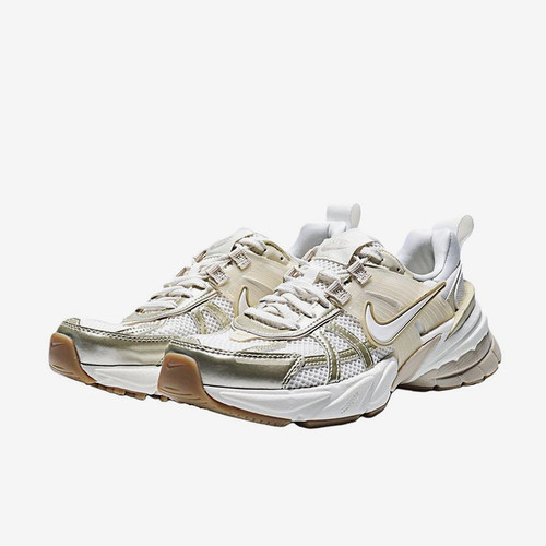 Nike/耐克正品V2KRun新款女白米白色复古经典鞋跑步鞋FD0736-116