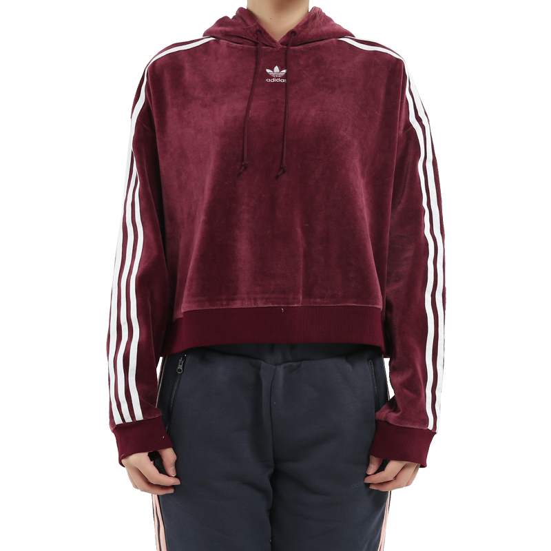 Adidas/阿迪达斯正品 三叶草女子连帽运动休闲套头卫衣 DH3115