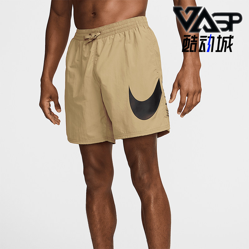 Nike/耐克官方正品Swim Breaker男士网眼布衬里大勾梭织沙滩短裤