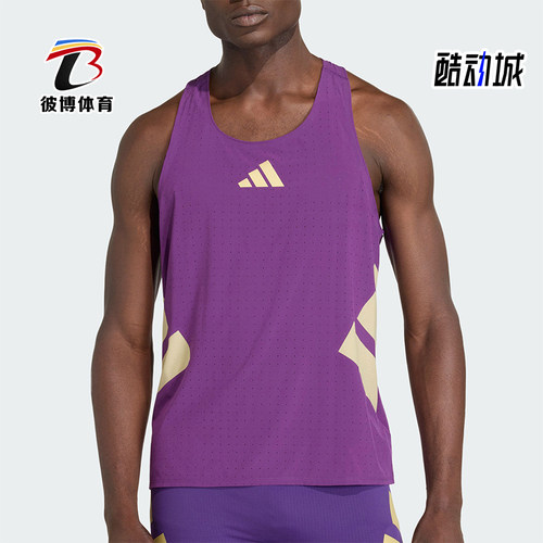 Adidas/阿迪达斯正品夏季男士休闲跑步运动修身圆领背心T恤KA6119