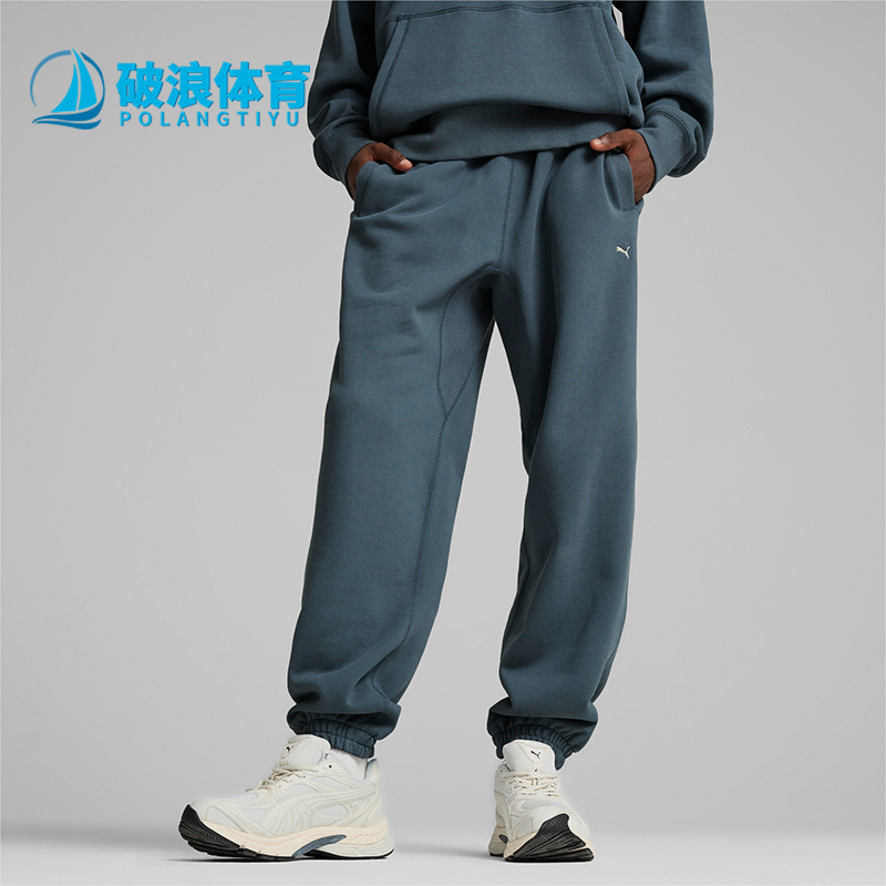 彪马男士运动宽松刺绣抽绳长裤