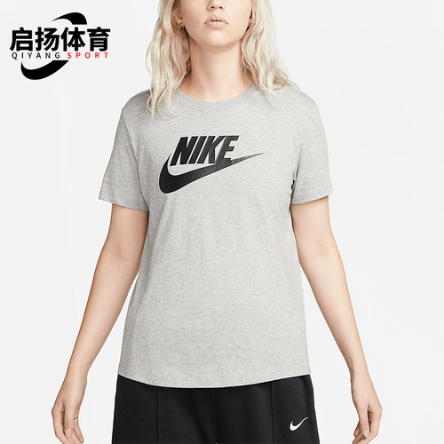 Nike/耐克正品女士印花圆领经典运动透气舒适短袖T恤DX7906-063