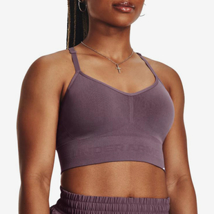 Low女子纯色运动内衣1380428 Seamless Train 500 安德玛正品