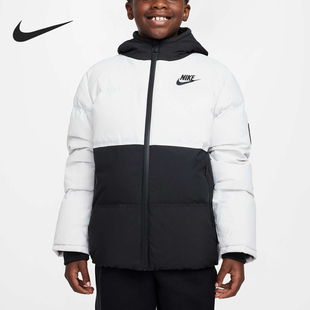 大童拼接宽松保暖羽绒服HV7187 秋冬新款 025 耐克正品 Nike