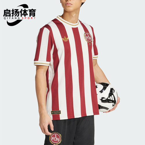 Adidas/阿迪达斯正品夏季三叶草男士时尚经典足球短袖T恤JG6350