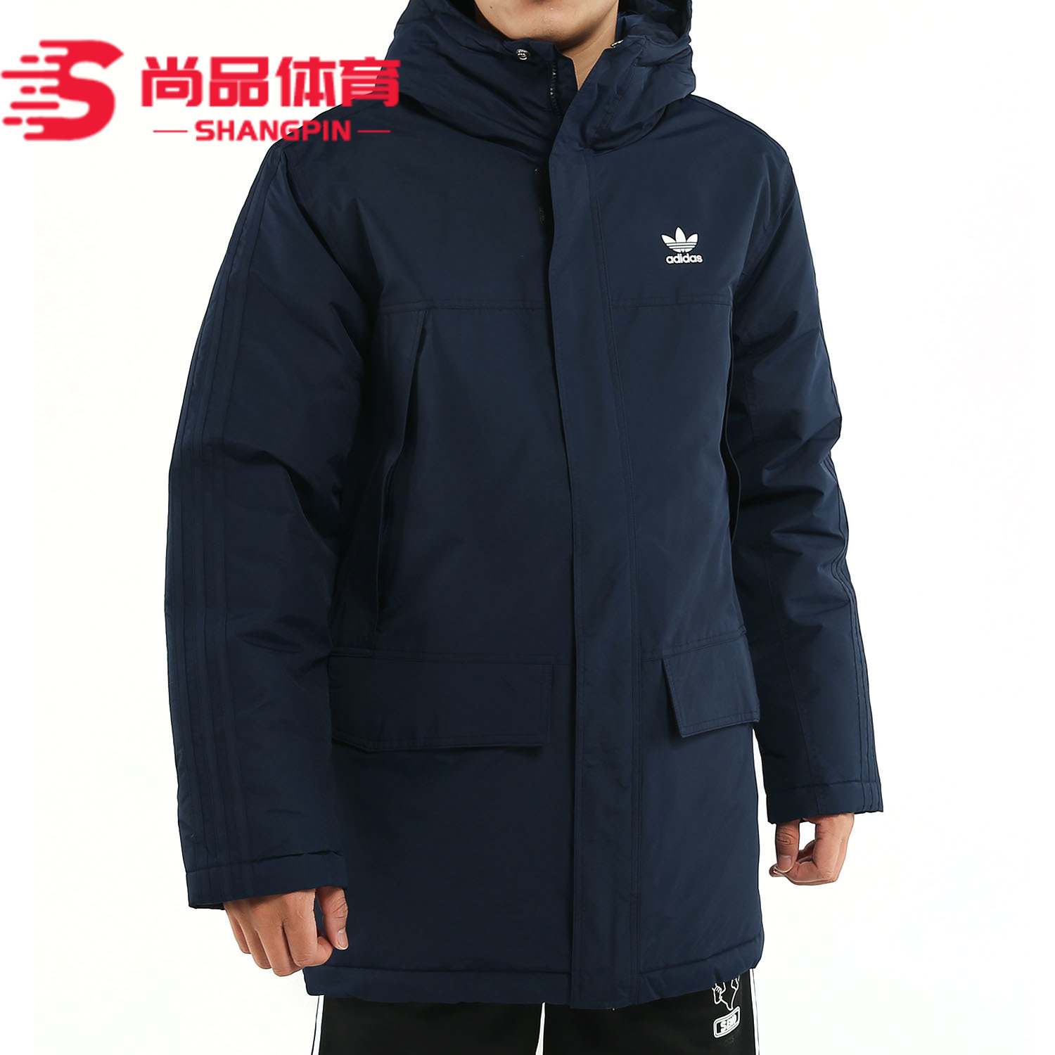 阿迪达斯男子连帽运动棉服