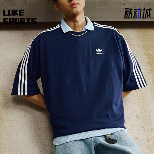 Adidas/阿迪达斯正品三叶草男士运动宽松透气针织经典T恤JP1059