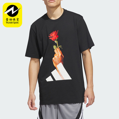 Adidas/阿迪达斯正品D-Rose男士篮球印花经典针织运动短袖KS2044