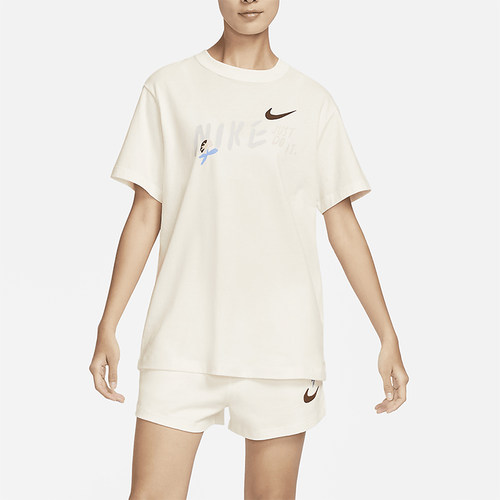 耐克女士宽松印花短袖