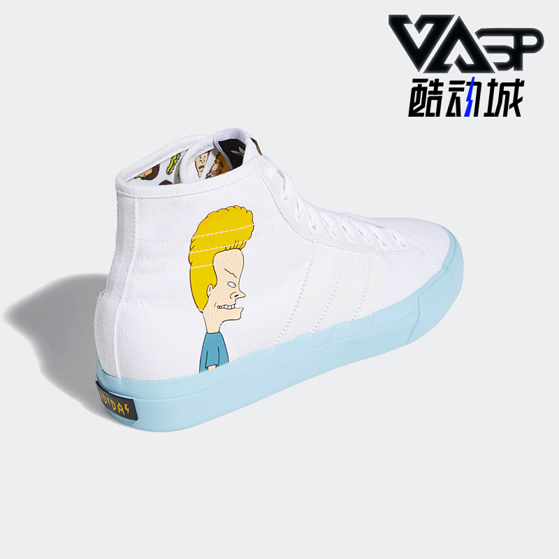 阿迪达斯男女耐磨中帮运动板鞋