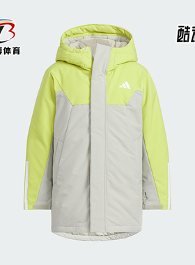 Adidas/阿迪达斯正品JK L PARKA DOWN儿童保暖拼接羽绒服KC5410