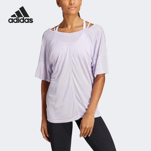 Adidas/阿迪达斯女子瑜伽短袖