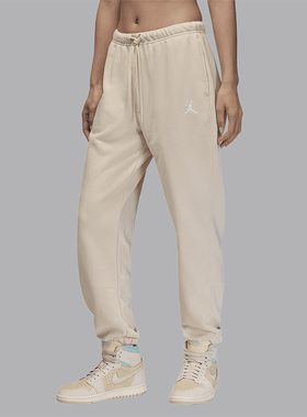 Nike/耐克正品JORDAN女士法式毛圈刺绣针织长裤HJ1360-203