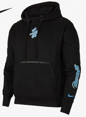 Nike/耐克正品洛杉矶湖人队男子篮球运动卫衣套头连帽衫 CN1813