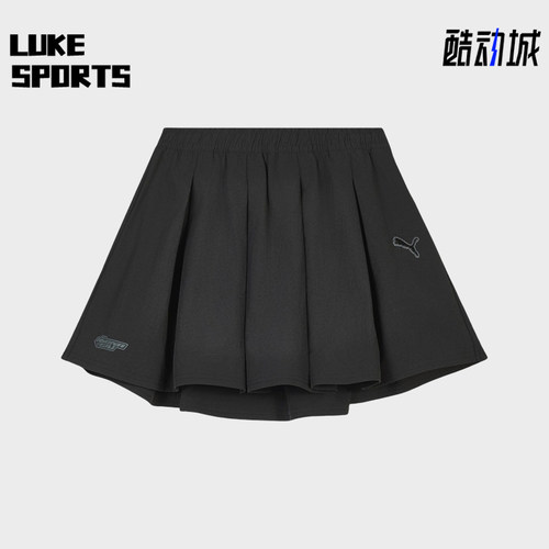 Puma/彪马正品女士吸湿透气运动中腰百褶休闲短裙637473-01