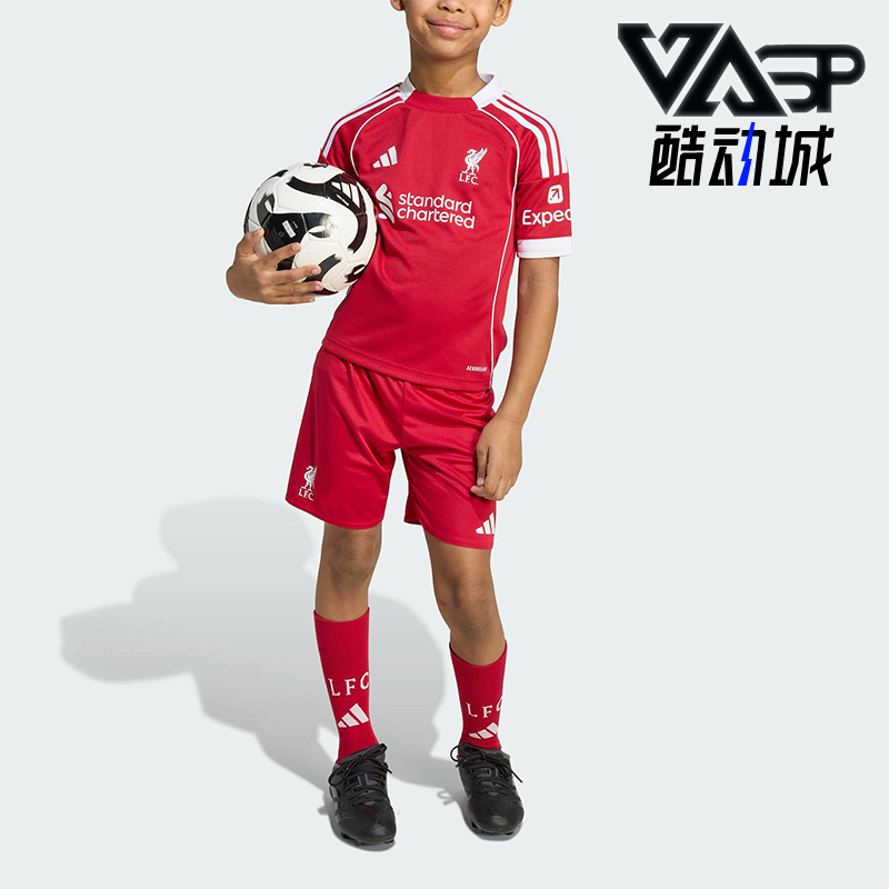 Adidas/阿迪达斯正品LIVERPOOL小童透气足球运动训练套装JV6442