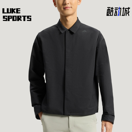 Adidas/阿迪达斯正品武宗系列新款男黑色经典亲肤夹克外套KG0840