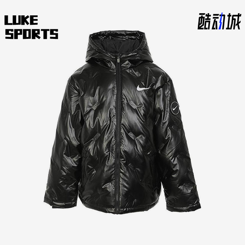 Nike/耐克正品冬季大童保暖亮面短款经典羽绒服NY2342004GS-001