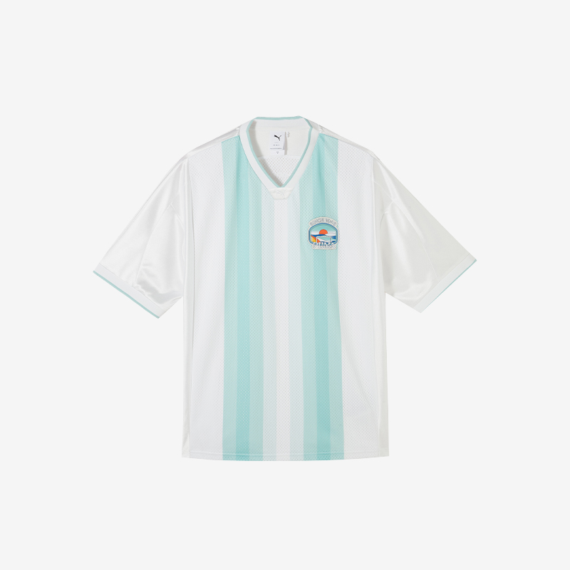 Puma/彪马正品时尚男女同款宽松V领网眼透气运动休闲短袖T恤