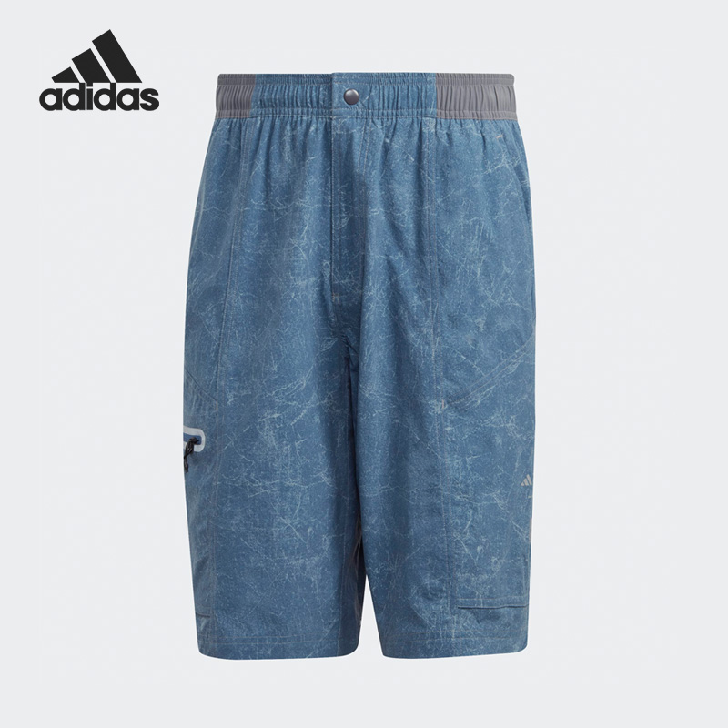 Adidas/阿迪达斯正品 SS23 反光印花男子户外运动短裤HR7136