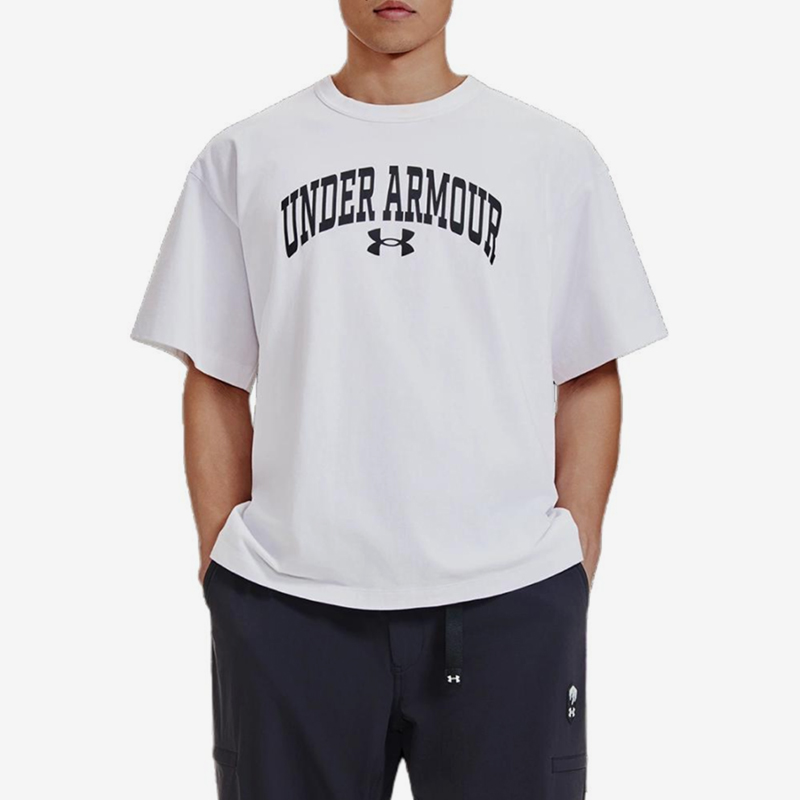 UA/安德玛正品新款男士训练运动轻盈针织休闲短袖T恤1387994-100