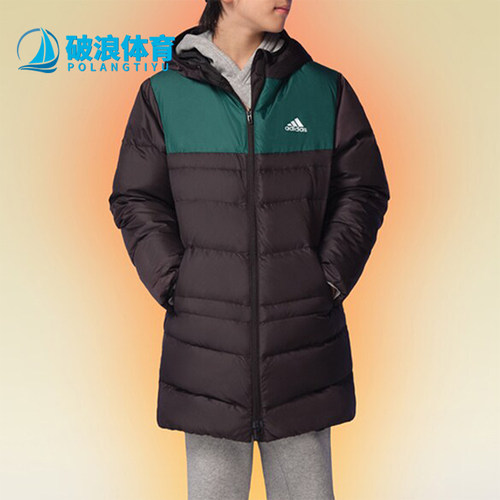 阿迪达斯儿童保暖连帽羽绒服