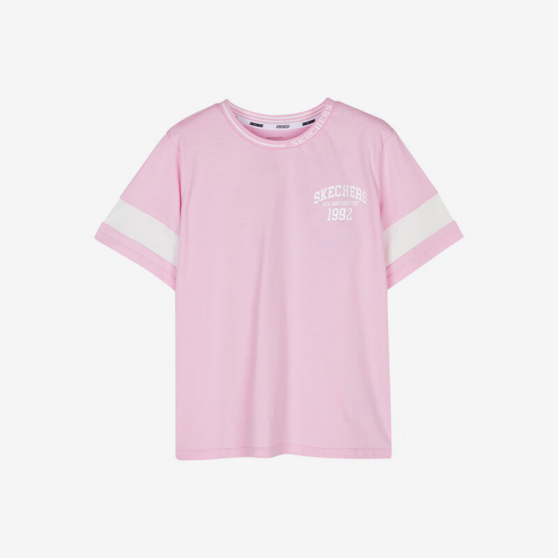 Skechers/斯凯奇正品2024新款女童休闲针织亲肤舒适运动短袖,童装/婴儿装/亲子装,T恤,淘宝优惠券,粉丝福利购,淘宝优惠卷