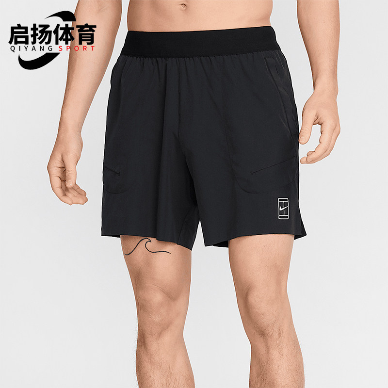 Nike/耐克正品Dri-FIT 男士透气运动训练经典网球短裤FZ6914-010 - 实物图