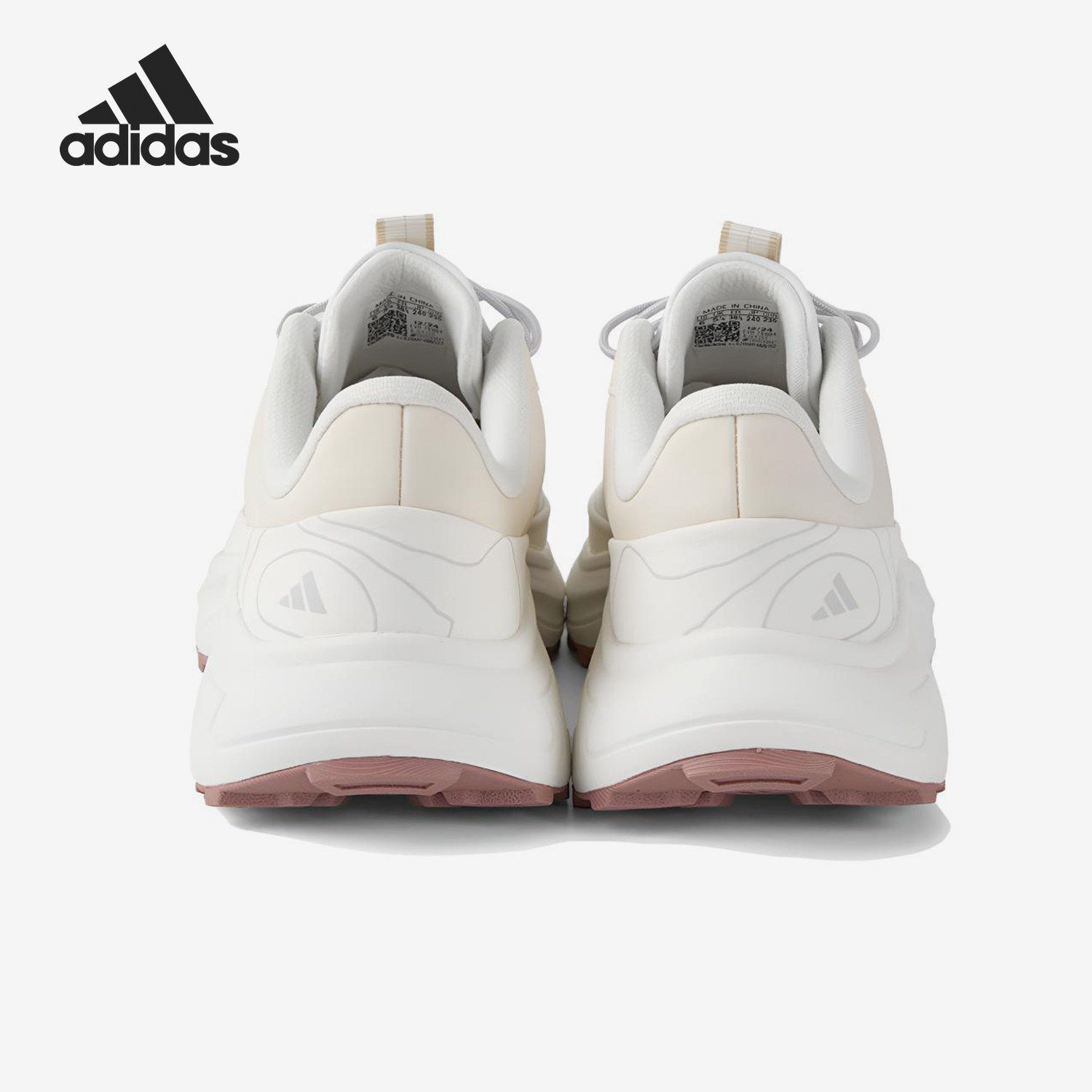 Adidas/阿迪达斯官方正品ROAMWANDER新款女白粉色鞋跑步鞋JS4356