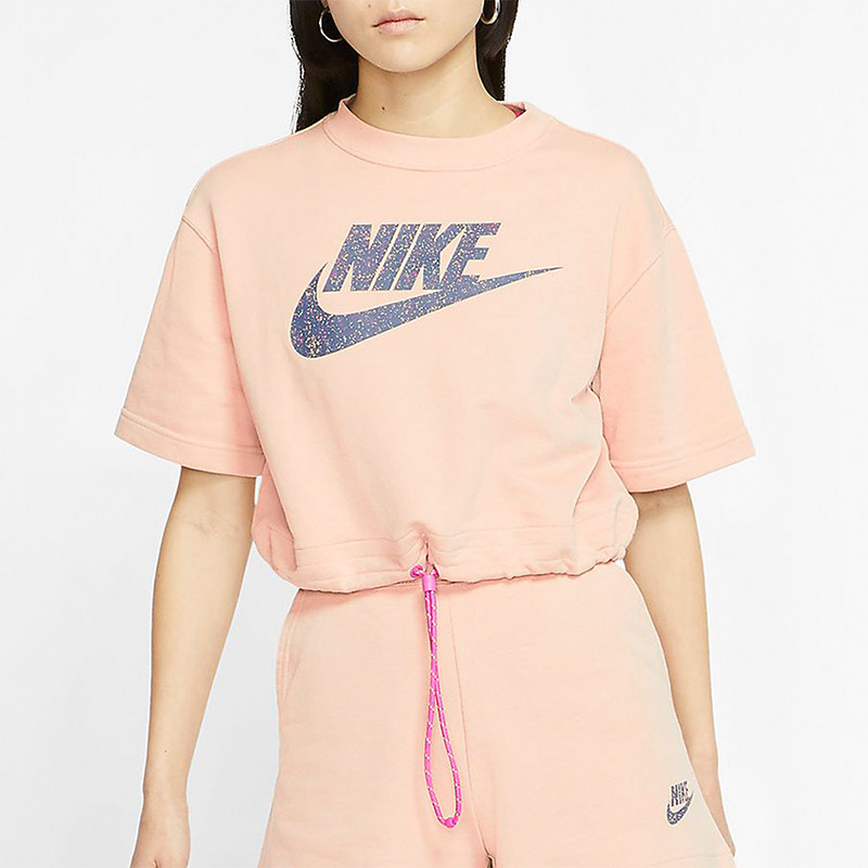 Nike/耐克正品2025女士日常圆领套头透气印花运动短袖CJ2276-287