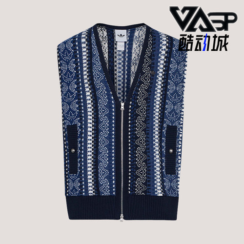 Adidas/阿迪达斯正品三叶草男女宽松经典时尚休闲针织马甲KU6909