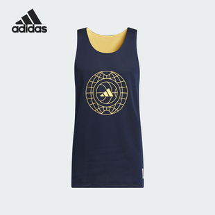 新款 Adidas 阿迪达斯官方正品 春季 篮球运动背心IT4733 双面穿男士