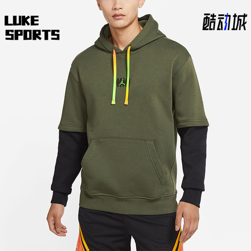 Nike/耐克正品JORDAN男士假两件加绒保暖经典运动卫衣DV1598-325