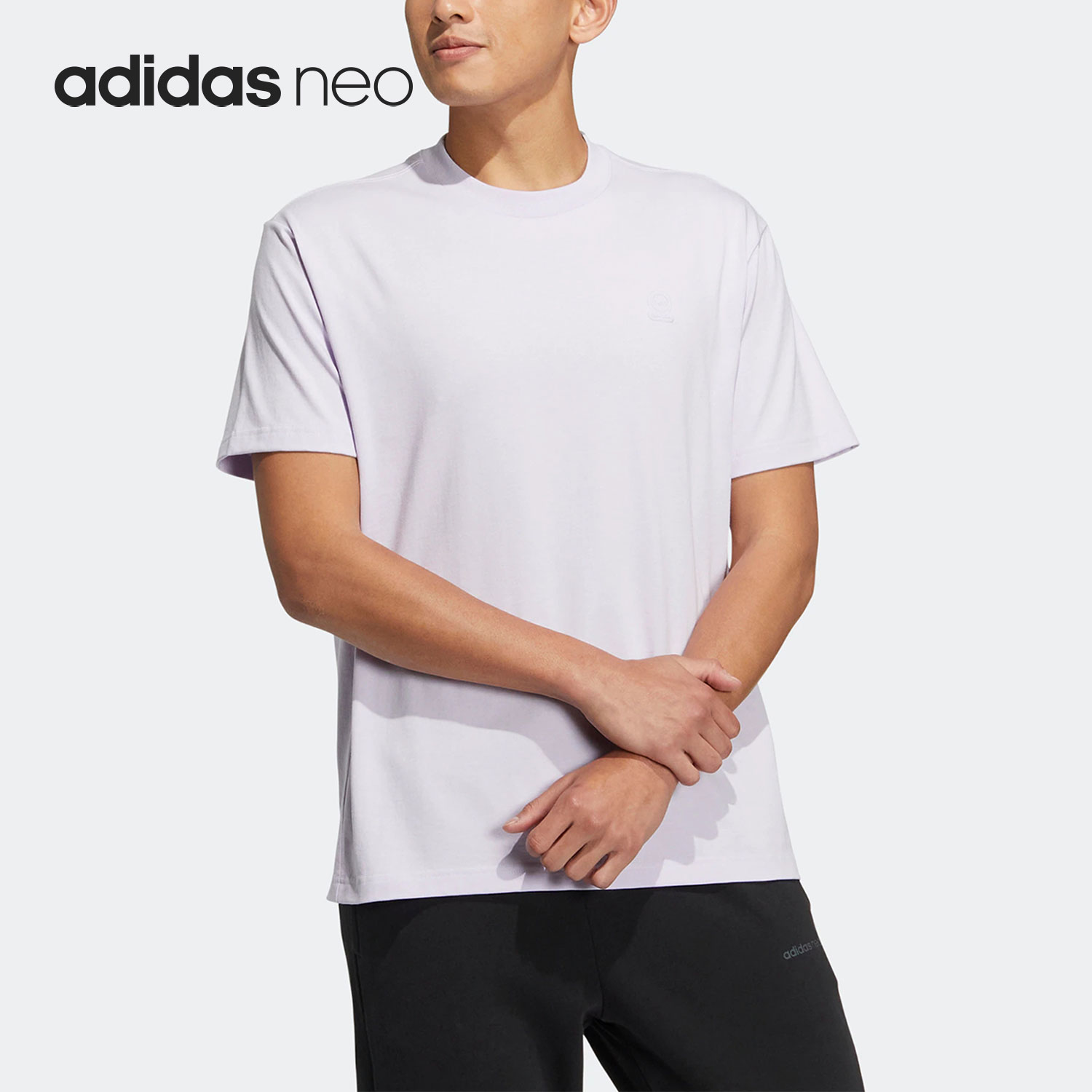 Adidas/阿迪达斯正品夏季NEO男女同款运动休闲短袖T恤HS6817