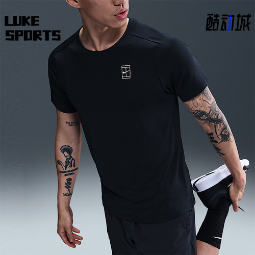 Nike/耐克正品Dri-FIT男士运动针织套头透气休闲短袖FZ6911-010