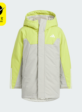 Adidas/阿迪达斯正品JK L PARKA DOWN儿童保暖拼接羽绒服KC5410