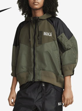 Nike/耐克正品春季新款女子休闲运动连帽夹克外套 DQ9049-325