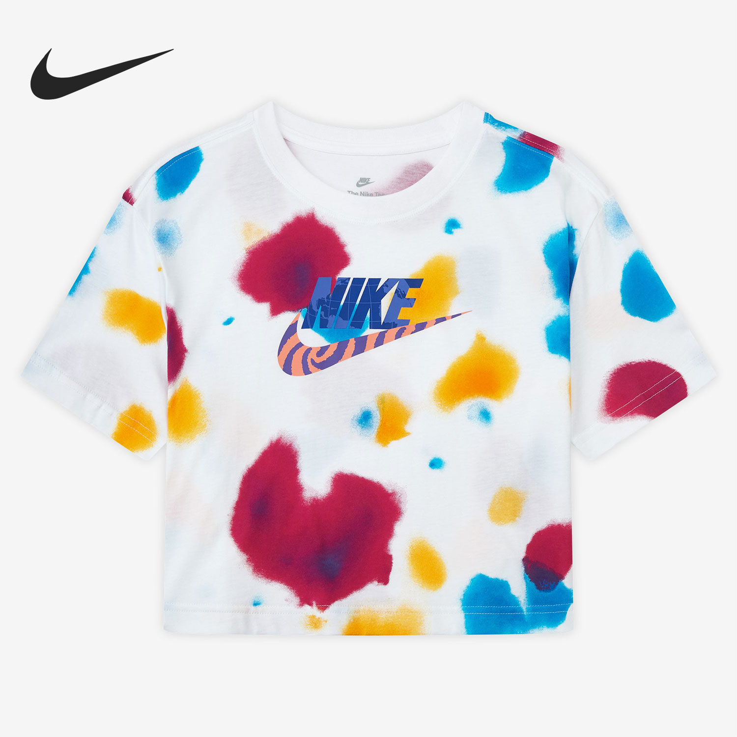 Nike/耐克正品当季新款女子扎染印花运动休闲T恤DQ3152-100