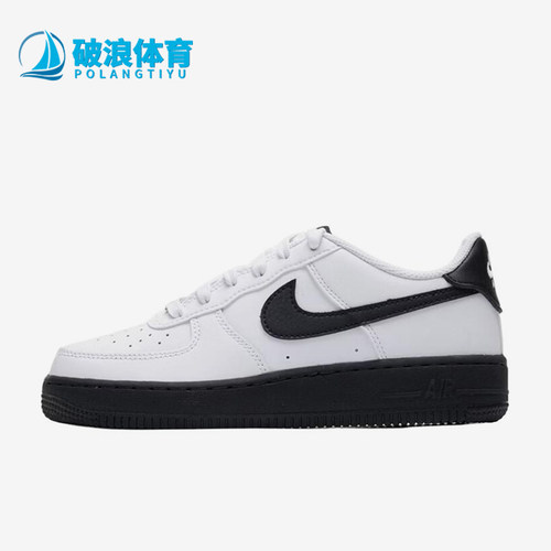 Nike/耐克正品AirForce1新款儿童白黑色经典校园板鞋CT3839-121