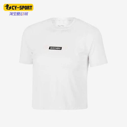 Skechers/斯凯奇正品夏新款女子针织运动短袖T恤 P222W044